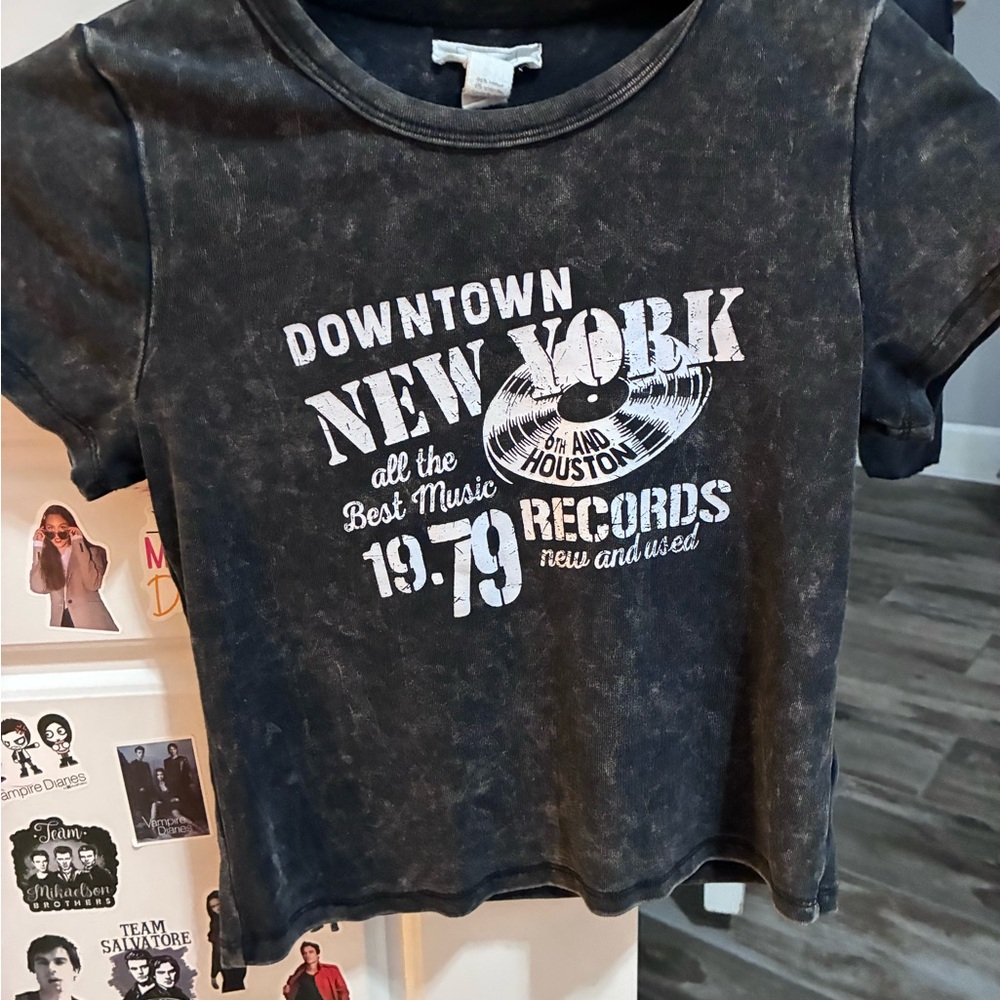 Vintage Style Black Graphic Tee